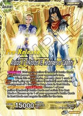 Android 17 & Android 18 // Android 17 & Android 18, Harbingers of Calamity BT13-092 card from Supreme Rivalry Pre-Release Cards