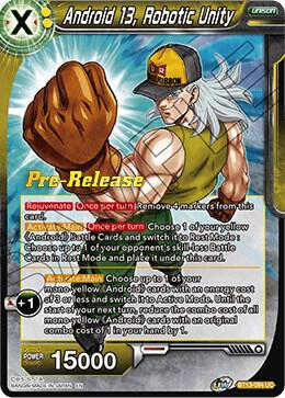 Android 13, Robotic Unity BT13-094 card from Supreme Rivalry Pre-Release Cards