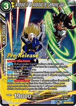 Android 17 & Android 18, Demonic Duo BT13-107 card from Supreme Rivalry Pre-Release Cards