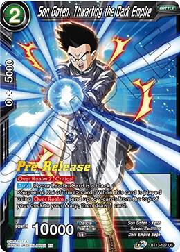 Son Goten, Thwarting the Dark Empire BT13-127 card from Supreme Rivalry Pre-Release Cards