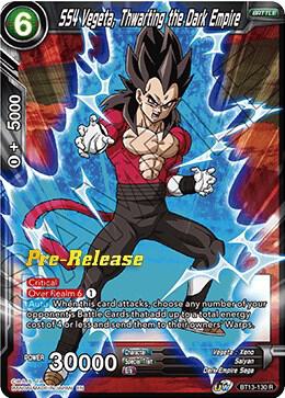 SS4 Vegeta, Thwarting the Dark Empire BT13-130 card from Supreme Rivalry Pre-Release Cards