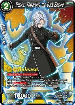 Trunks, Thwarting the Dark Empire BT13-131 card from Supreme Rivalry Pre-Release Cards