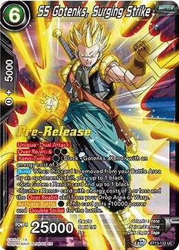 SS Gotenks, Surging Strike BT13-133 card from Supreme Rivalry Pre-Release Cards