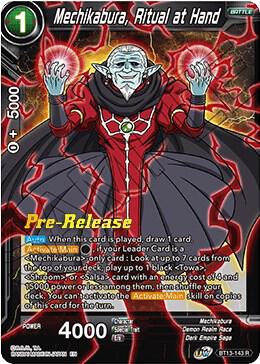 Mechikabura, Ritual at Hand BT13-143 card from Supreme Rivalry Pre-Release Cards