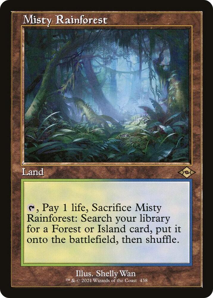 Misty Rainforest (Retro Frame) 438 card from Modern Horizons 2