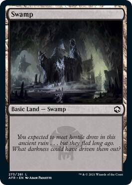 Swamp 273 card from Adventures in the Forgotten Realms