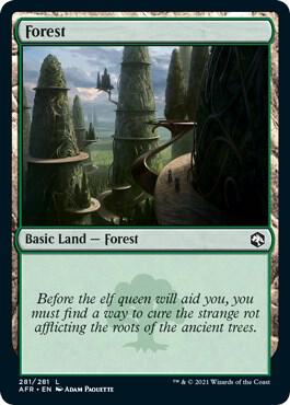 Forest 281 card from Adventures in the Forgotten Realms