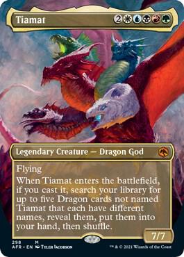 Tiamat (Borderless) 298 card from Adventures in the Forgotten Realms