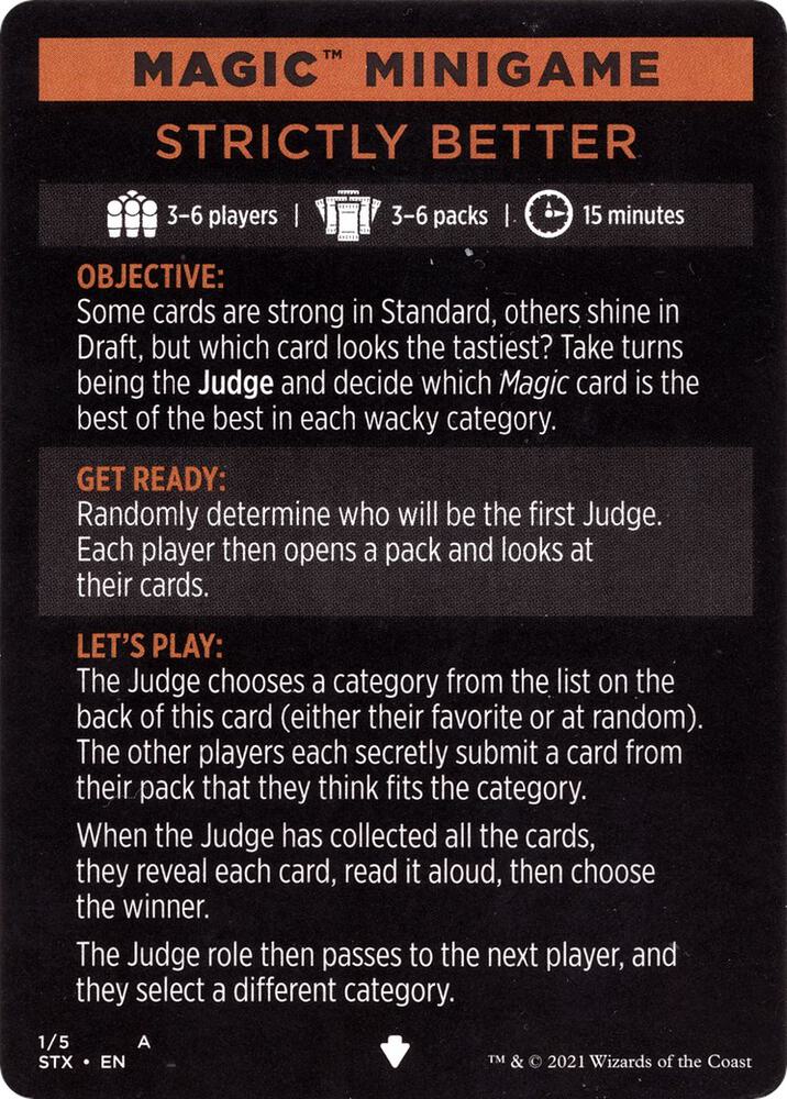 Magic Minigame: Strictly Better 1 card from Strixhaven: School of Mages