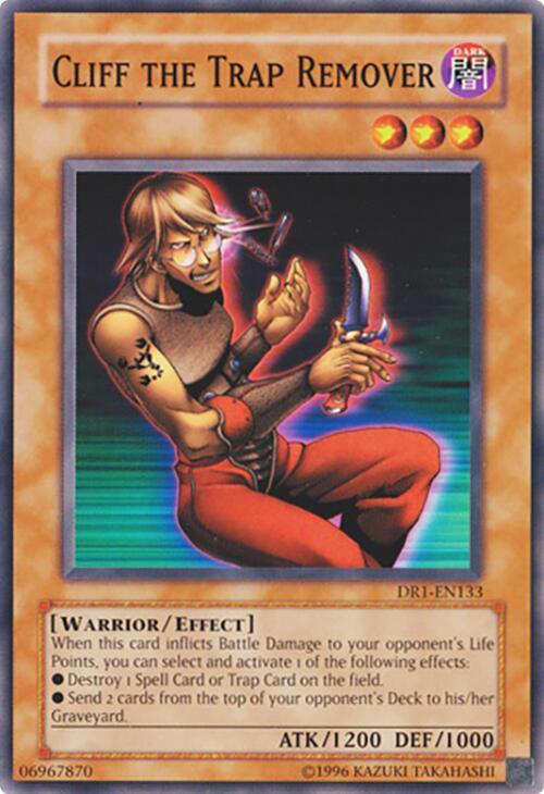 Cliff the Trap Remover DR1-EN133 card from Dark Revelation Volume 1