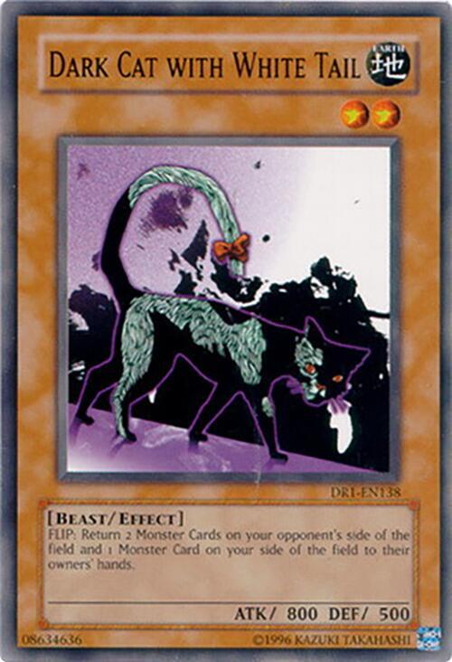 Dark Cat with White Tail DR1-EN138 card from Dark Revelation Volume 1