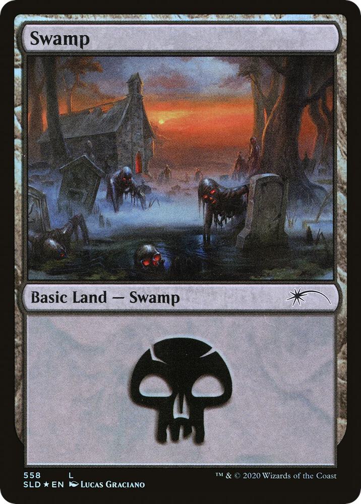 Swamp 558 card from Secret Lair Drop Series