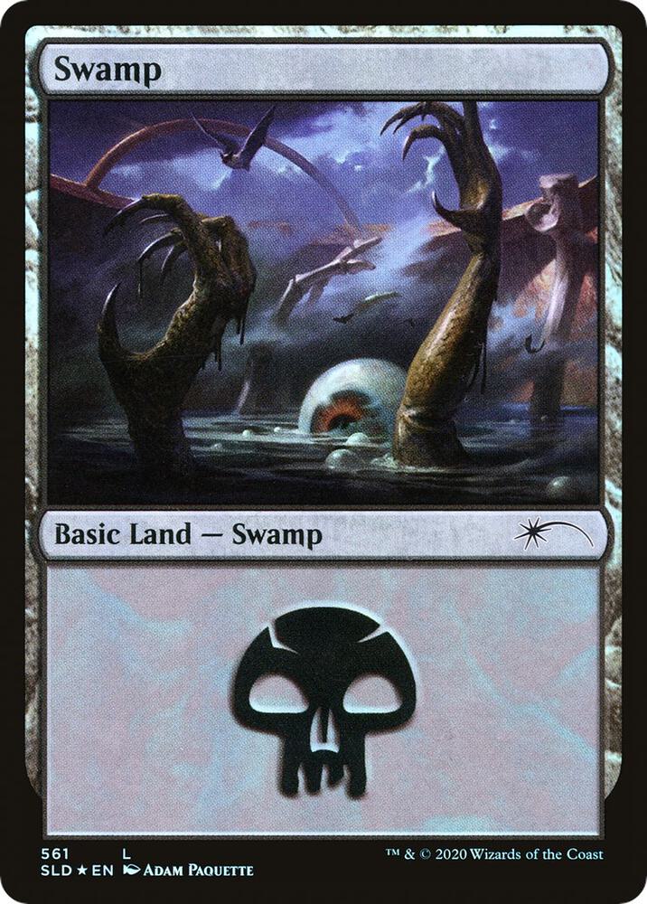 Swamp 561 card from Secret Lair Drop Series