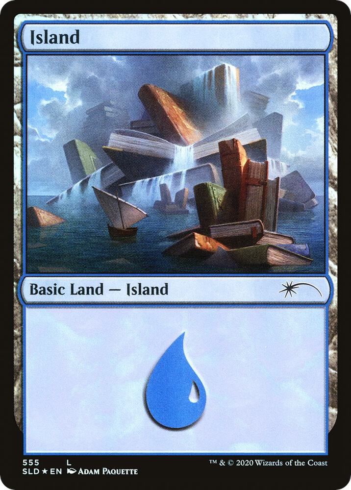 Island 555 card from Secret Lair Drop Series