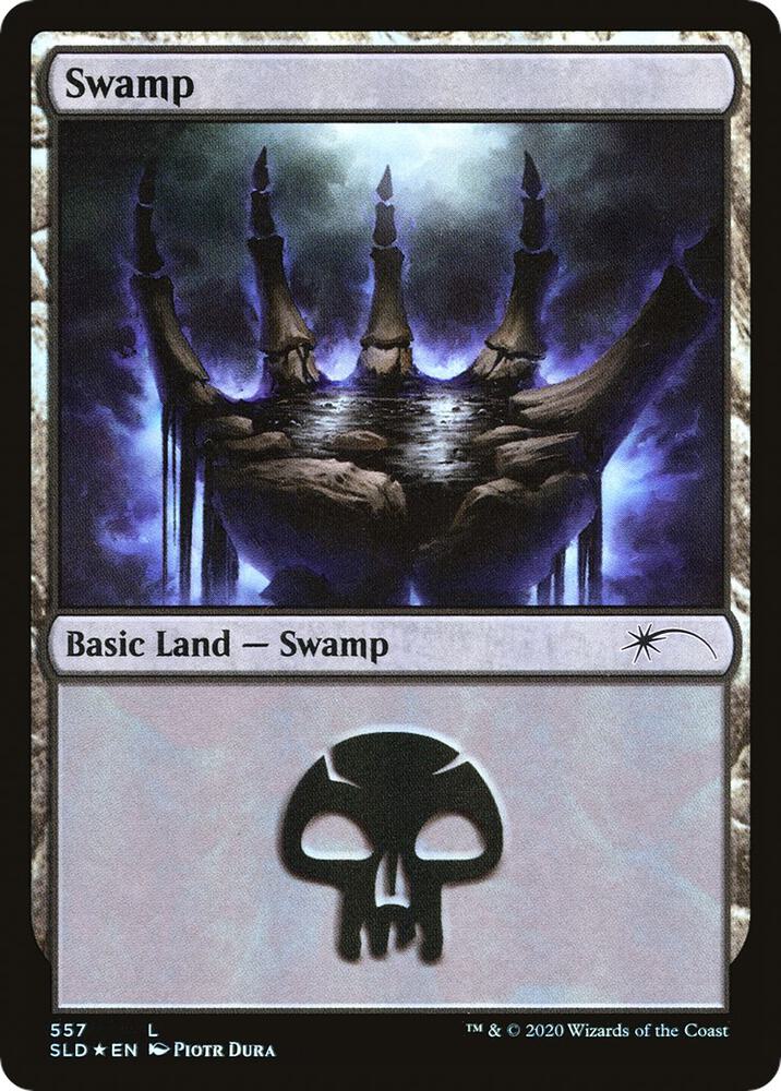 Swamp 557 card from Secret Lair Drop Series