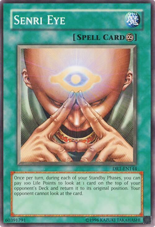 Senri Eye DR1-EN144 card from Dark Revelation Volume 1