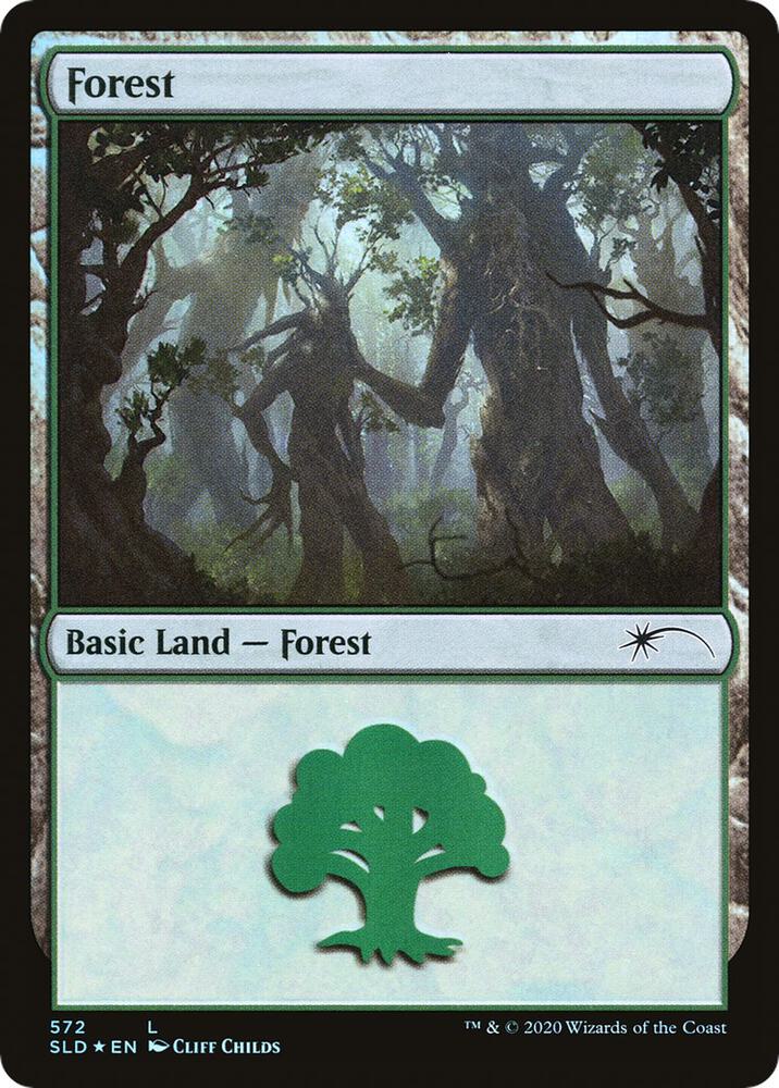 Forest 572 card from Secret Lair Drop Series