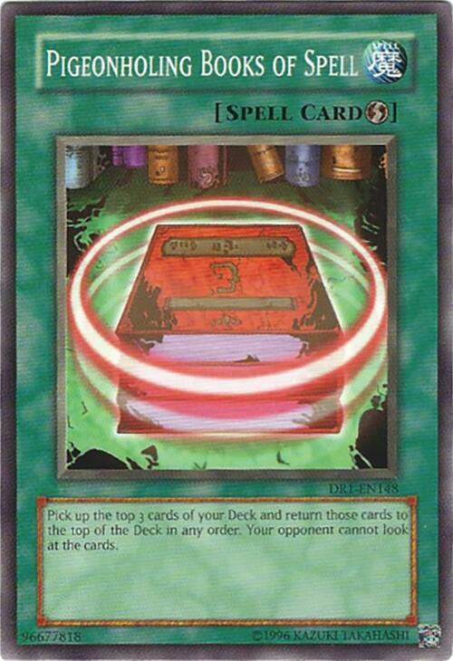 Pigeonholing Books of Spell DR1-EN148 card from Dark Revelation Volume 1