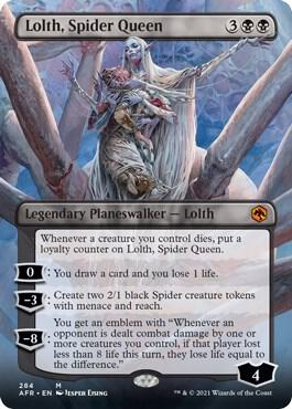 Lolth, Spider Queen (Borderless) 284 card from Adventures in the Forgotten Realms