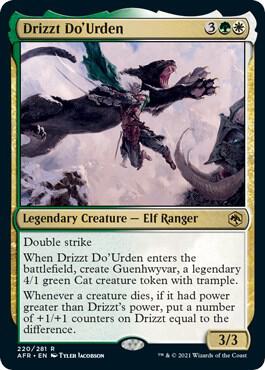 Drizzt Do'Urden 220 card from Adventures in the Forgotten Realms
