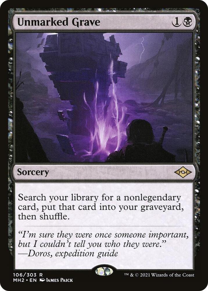 Unmarked Grave 106 card from Modern Horizons 2