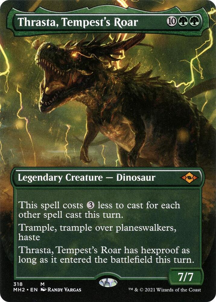 Thrasta, Tempest's Roar (Borderless) 318 card from Modern Horizons 2