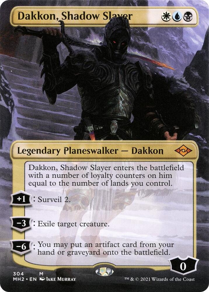 Dakkon, Shadow Slayer (Borderless) 304 card from Modern Horizons 2