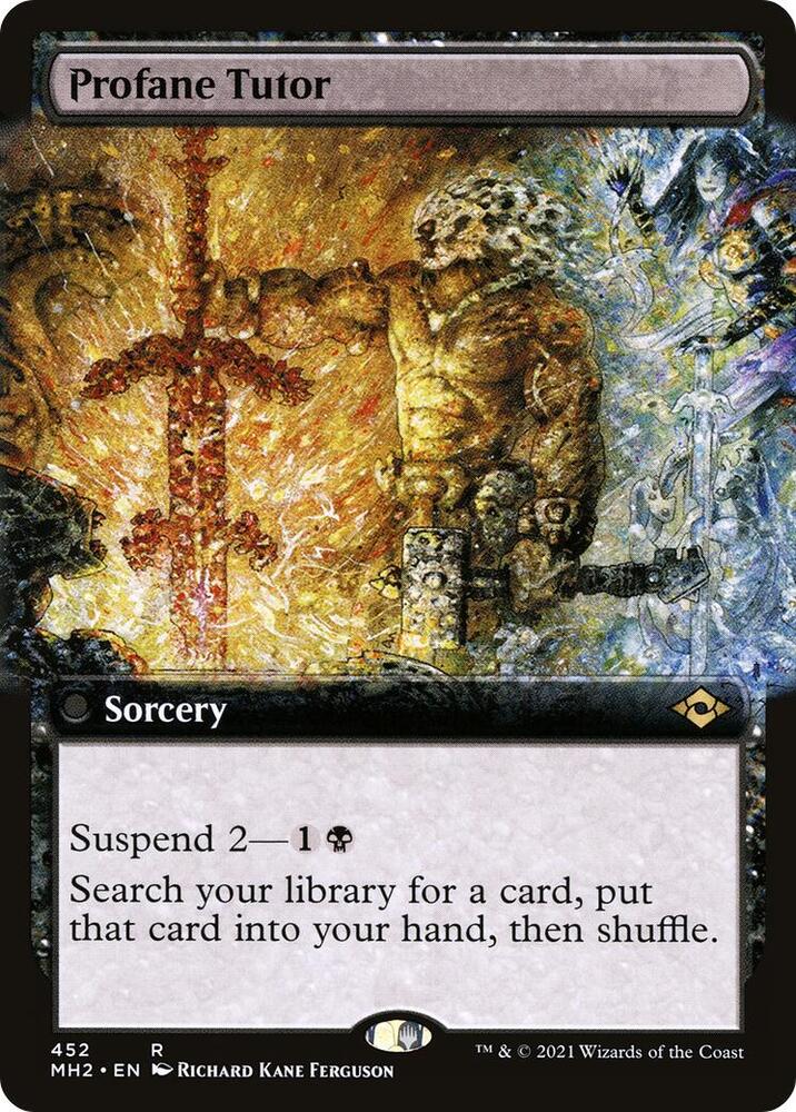 Profane Tutor (Extended Art) 452 card from Modern Horizons 2