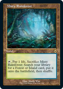 Misty Rainforest (Retro Frame) (Foil Etched) 438 card from Modern Horizons 2