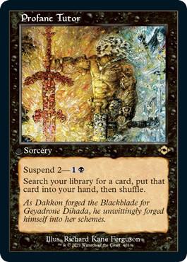 Profane Tutor (Retro Frame) (Foil Etched) 401 card from Modern Horizons 2