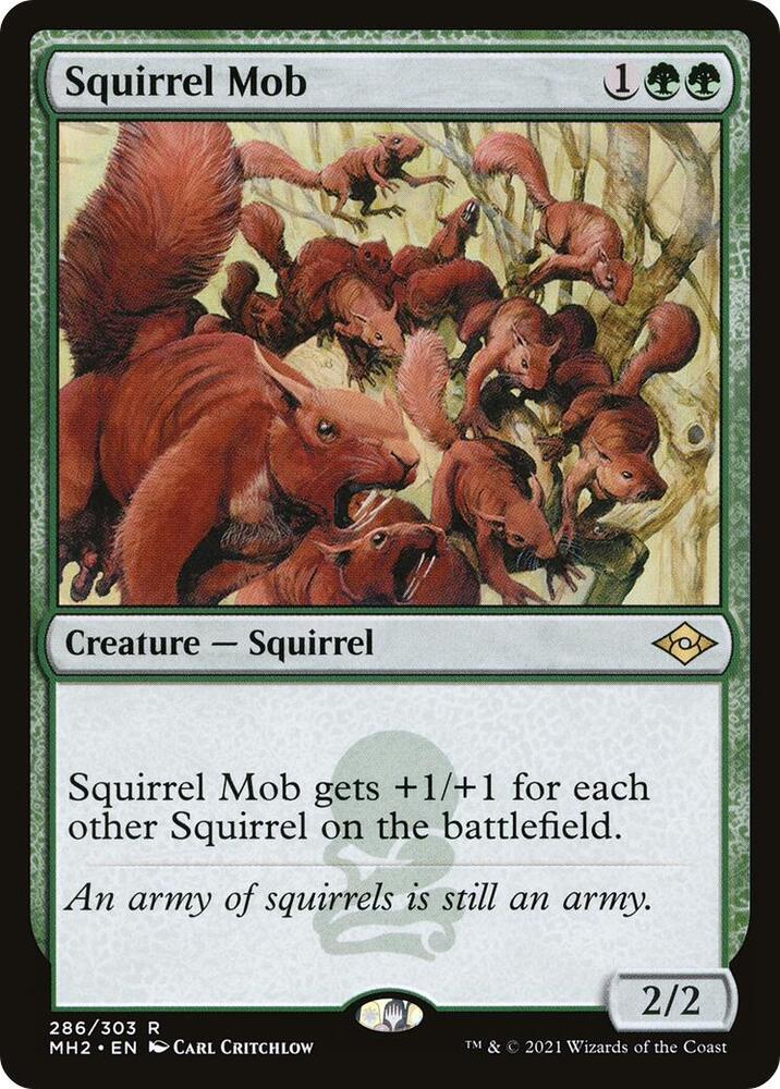 Squirrel Mob 286 card from Modern Horizons 2