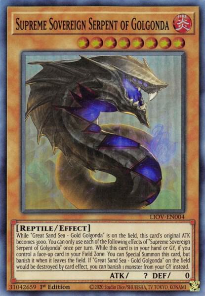 Supreme Sovereign Serpent of Golgonda LIOV-EN004 card from Lightning Overdrive
