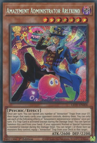 Amazement Administrator Arlekino LIOV-EN006 card from Lightning Overdrive
