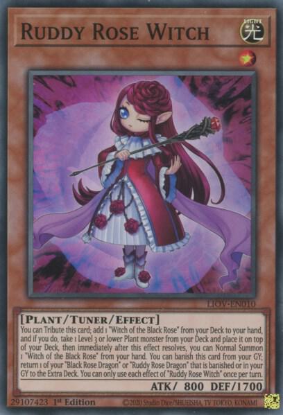 Ruddy Rose Witch LIOV-EN010 card from Lightning Overdrive