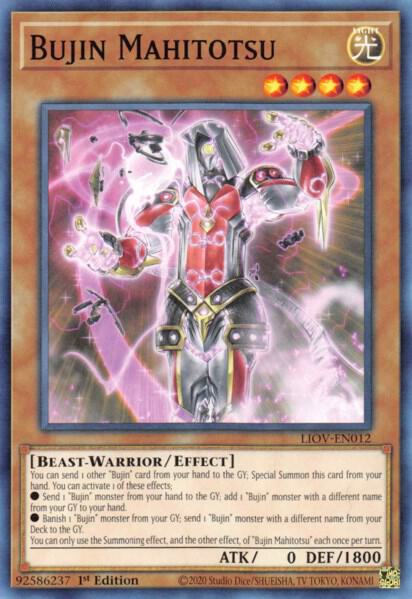 Bujin Mahitotsu LIOV-EN012 card from Lightning Overdrive