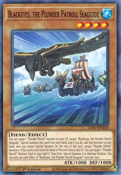 Blackeyes, the Plunder Patroll Seaguide LIOV-EN018 card from Lightning Overdrive