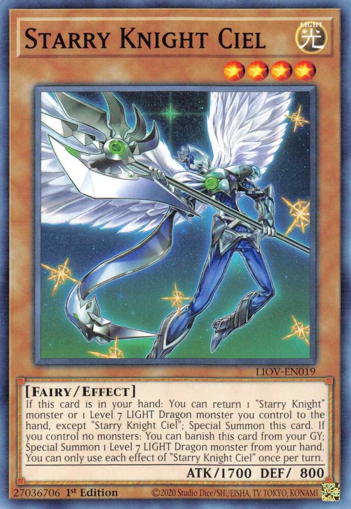 Starry Knight Ciel LIOV-EN019 card from Lightning Overdrive