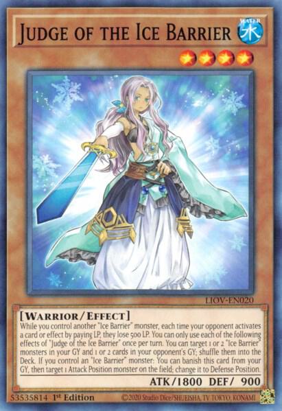 Judge of the Ice Barrier LIOV-EN020 card from Lightning Overdrive
