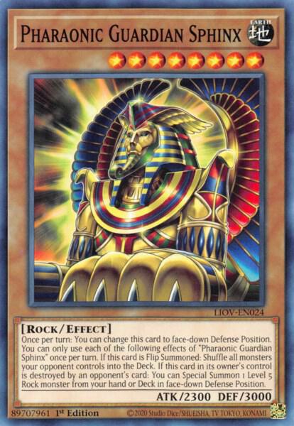 Pharaonic Guardian Sphinx LIOV-EN024 card from Lightning Overdrive