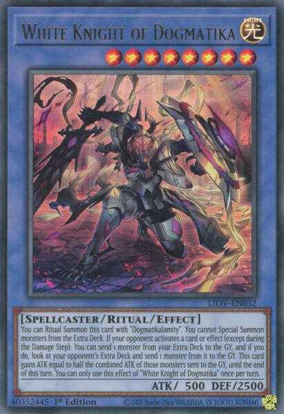 White Knight of Dogmatika LIOV-EN032 card from Lightning Overdrive
