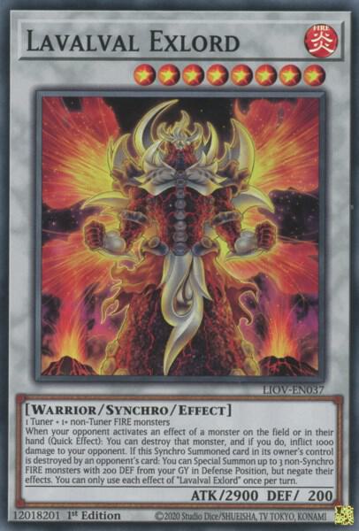 Lavalval Exlord LIOV-EN037 card from Lightning Overdrive