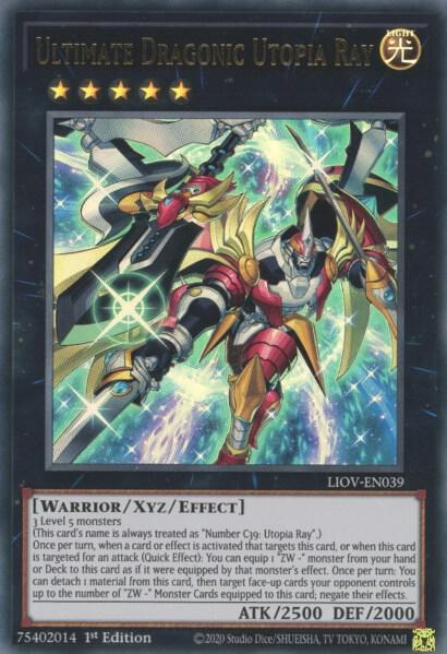 Ultimate Dragonic Utopia Ray LIOV-EN039 card from Lightning Overdrive