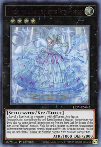 Rilliona, the Wondrous Magistus Witch Wardrobe LIOV-EN042 card from Lightning Overdrive