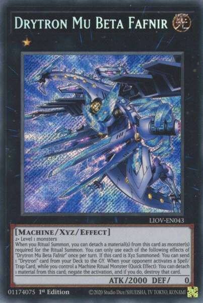 Drytron Mu Beta Fafnir LIOV-EN043 card from Lightning Overdrive