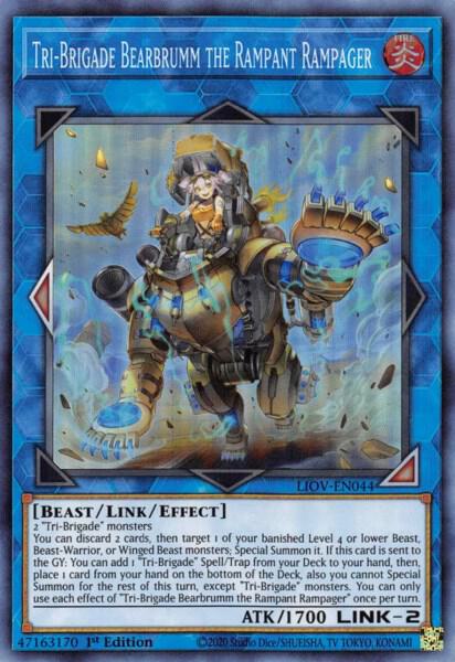 Tri-Brigade Bearbrumm the Rampant Rampager LIOV-EN044 card from Lightning Overdrive