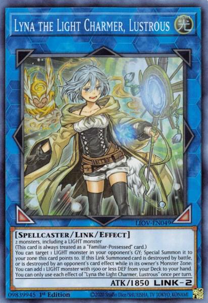 Lyna the Light Charmer, Lustrous LIOV-EN049 card from Lightning Overdrive