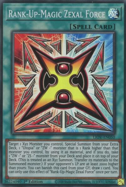 Rank-Up-Magic Zexal Force LIOV-EN050 card from Lightning Overdrive