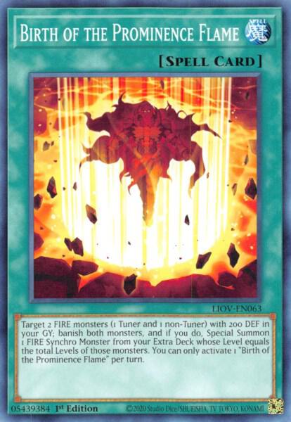 Birth of the Prominence Flame LIOV-EN063 card from Lightning Overdrive