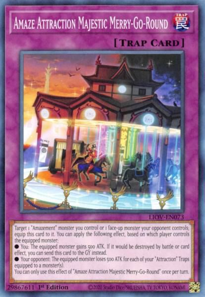 Amaze Attraction Majestic Merry-Go-Round LIOV-EN073 card from Lightning Overdrive