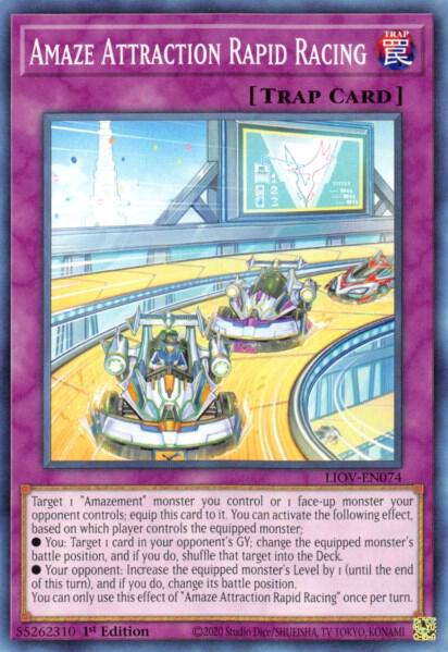 Amaze Attraction Rapid Racing LIOV-EN074 card from Lightning Overdrive